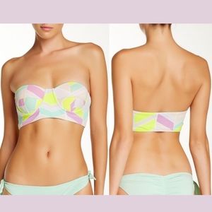 NEW! zinke Katie Underwire Bustier Bikini Top in‎ Yellow Green [SZ Large ]